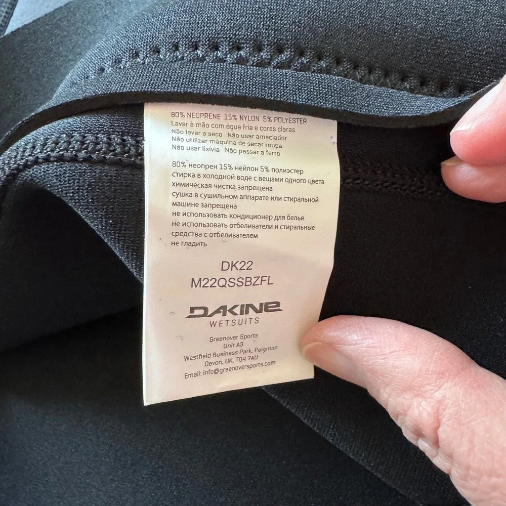 NWT Dakine Quantum Men's Back Zip Short Sleeve Size Large Tall Wetsuit 2/2mm